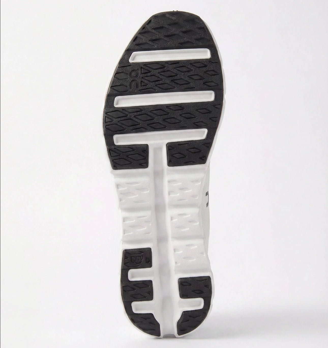 On Cloudmonster "Speckled Grey/Black"
